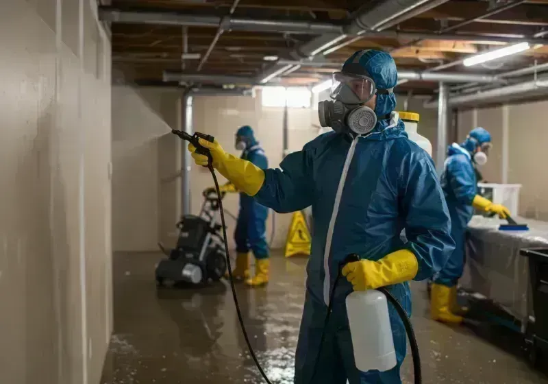 Basement Sanitization and Antimicrobial Treatment process in Fairport Harbor, OH